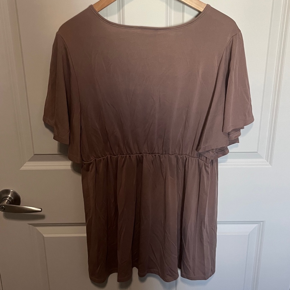 Isabel Maternity by Ingrid & Isabel Coffee Brown Blouse XXL - Picture 5 of 5